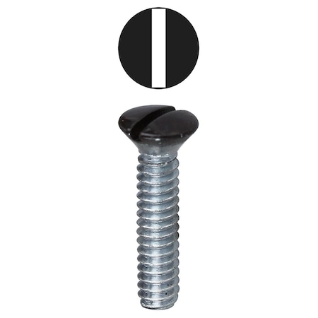 Dottie #6-32 x 1/2 in Slotted Oval Machine Screw, Zinc Plated Carbon Steel, 100 PK 414BRN